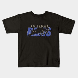 Los Angeles Rams 4 by Buck Tee Originals Kids T-Shirt